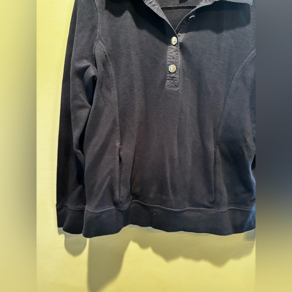 Lauren Ralph Lauren Blue Blouse collared business office casual large new preppy - Picture 5 of 9